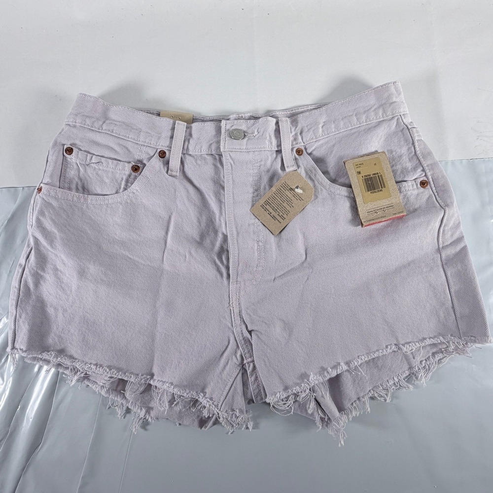 Levi's Women's 501 Original High Rise Cutoff Denim Shorts Washed Lilac Size 31